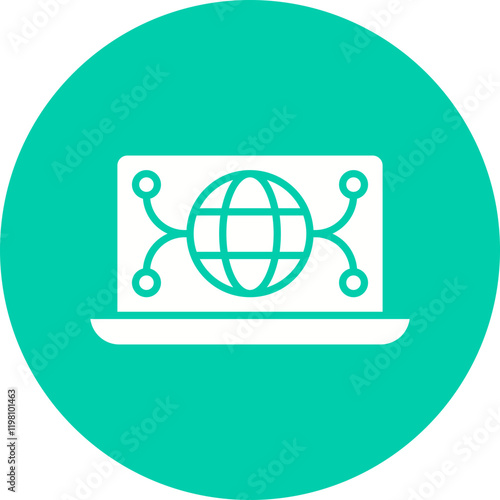 Grid Computing icon single vector illustration