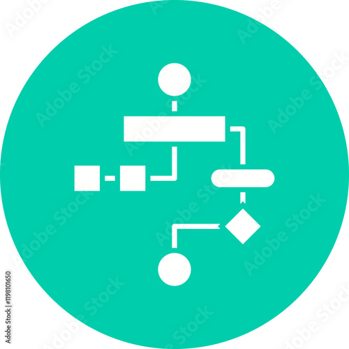 Algorithm icon single vector illustration