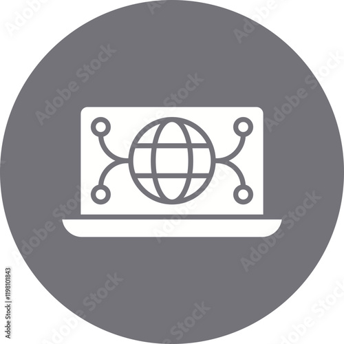 Grid Computing icon single vector illustration