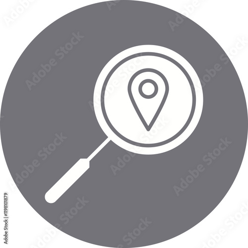 Location Analytics icon single vector illustration