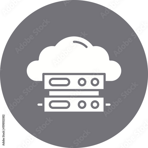 Cloud Computing icon single vector illustration