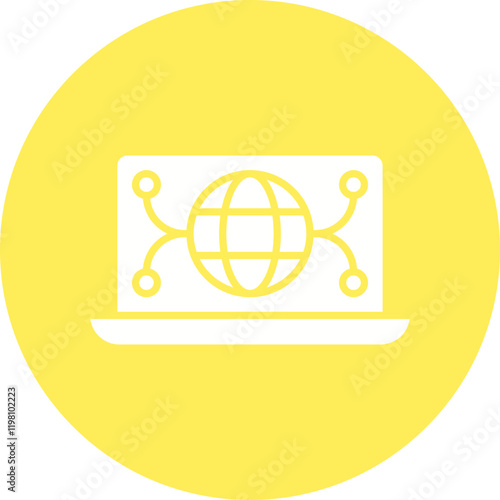 Grid Computing icon single vector illustration