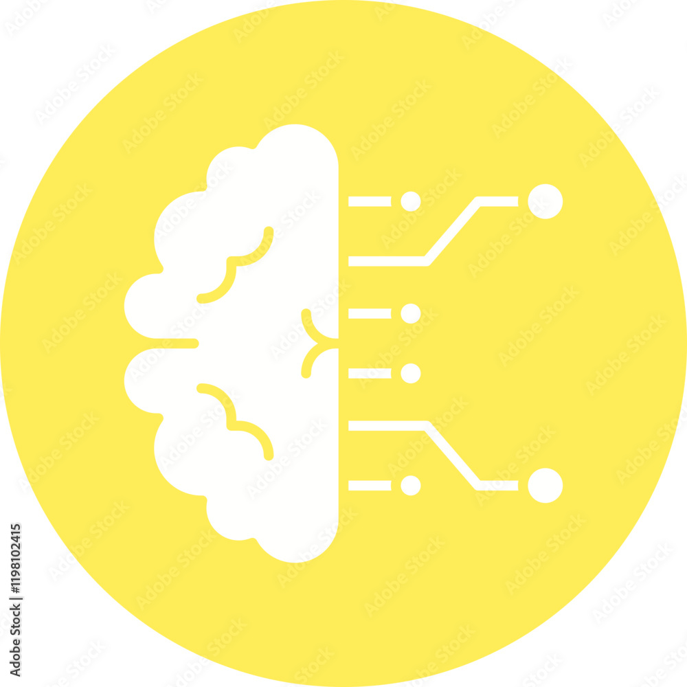 Artificial Intelligence icon single vector illustration Artificial Intelligence icon single vector illustration
