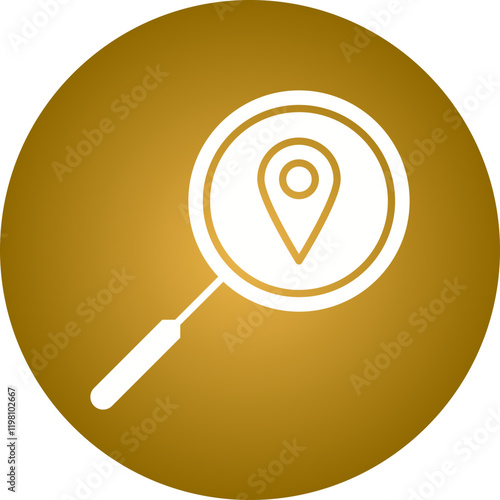 Location Analytics icon single vector illustration