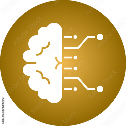 Artificial Intelligence icon single vector illustration