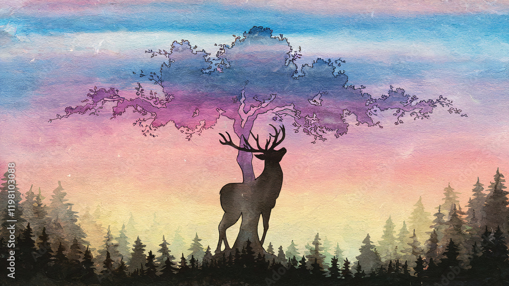 Obraz premium Serenity in Silhouette