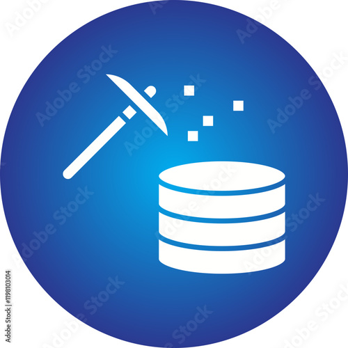 Data Mining icon single vector illustration