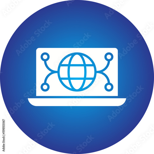 Grid Computing icon single vector illustration