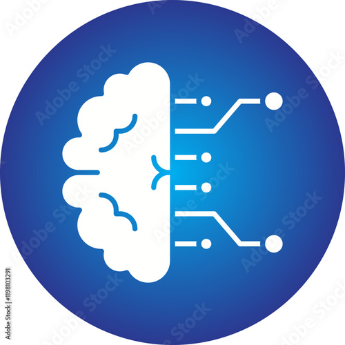 Artificial Intelligence icon single vector illustration