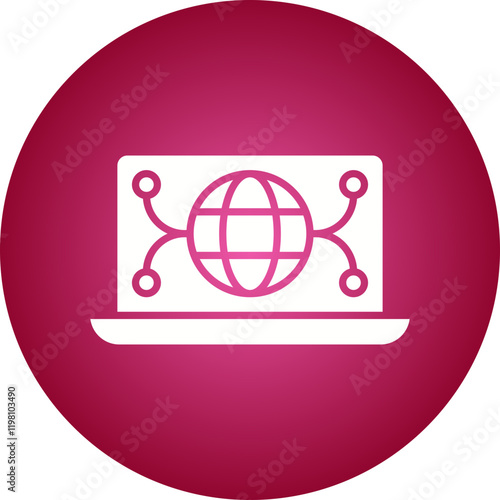 Grid Computing icon single vector illustration