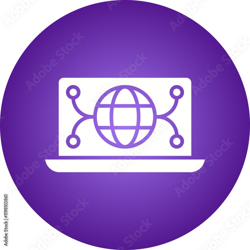 Grid Computing icon single vector illustration