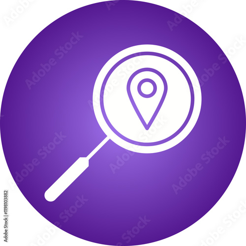Location Analytics icon single vector illustration