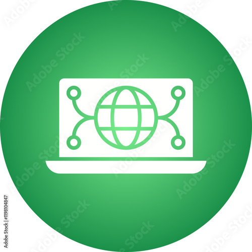 Grid Computing icon single vector illustration