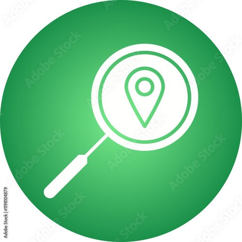 Location Analytics icon single vector illustration