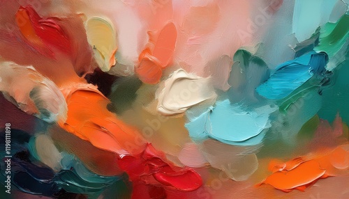 Vivid Macro Oil Painting Textured Brushstrokes Showcase Abstract Art Background from at3 photo