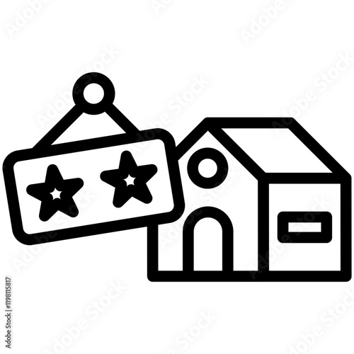 Minimalist Line Art Real Estate Feedback Icon