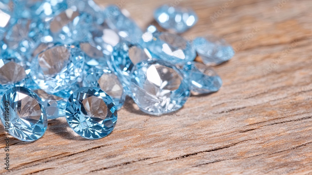 Montana Sapphires Sparkle Brightly Against Rustic Wooden Backdrop Showcasing Nature's Gems Montana Sapphires Sparkle Brightly Against Rustic Wooden Backdrop Showcasing Nature's Gems