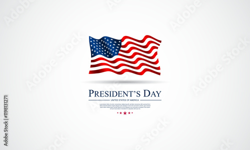 Happy Presidents Day United States Of America Design Background Illustration