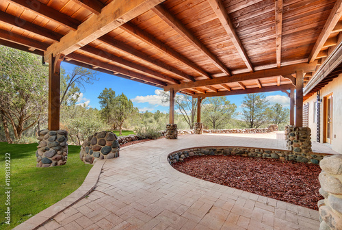 a view of a home patio photo