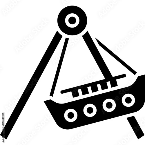 Boat Swing icon single vector illustration
