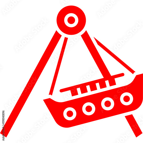 Boat Swing icon single vector illustration
