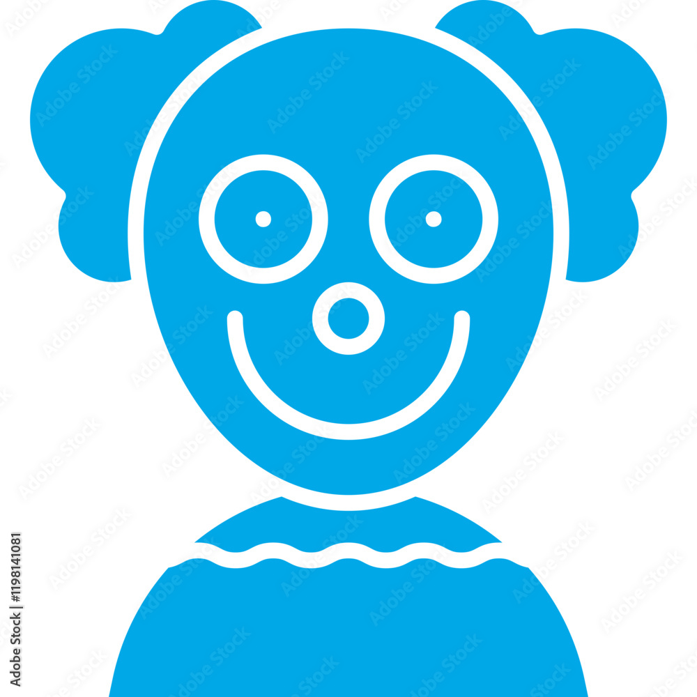 Clown icon single vector illustration Clown icon single vector illustration