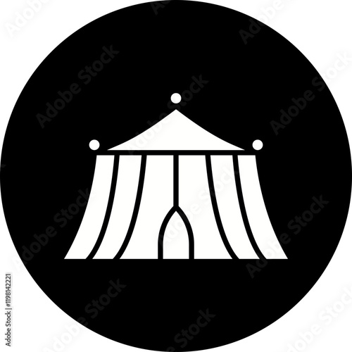 Circus Tent I icon single vector illustration