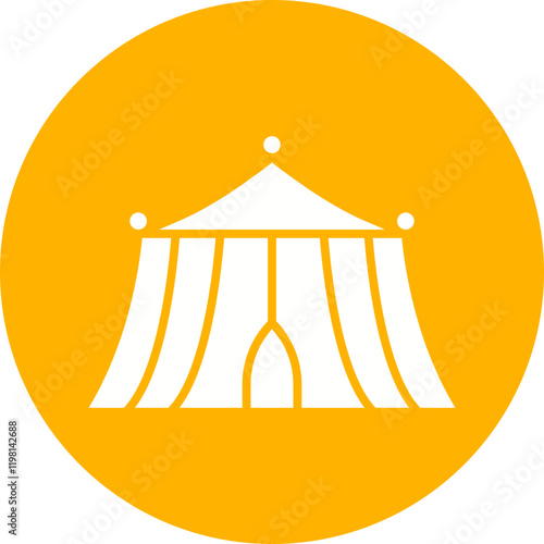 Circus Tent I icon single vector illustration