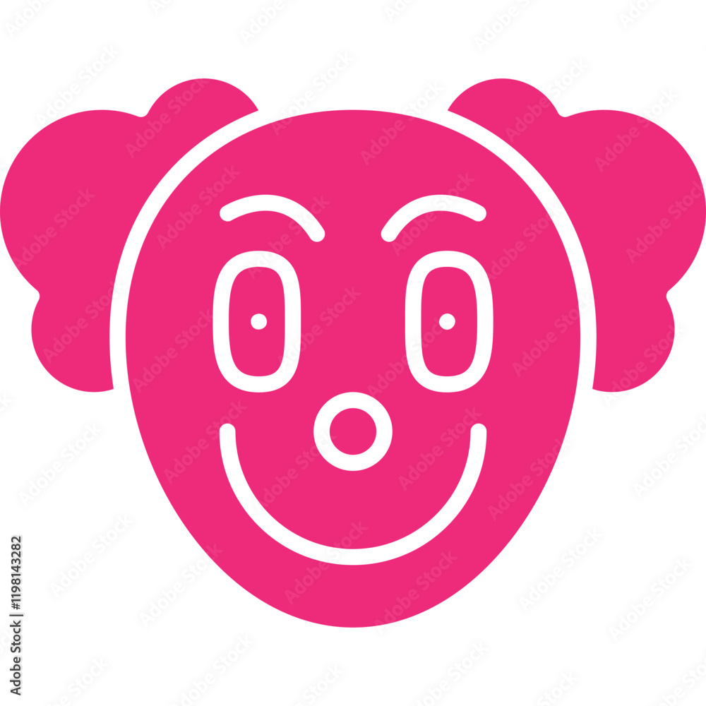Clown Face icon single vector illustration Clown Face icon single vector illustration