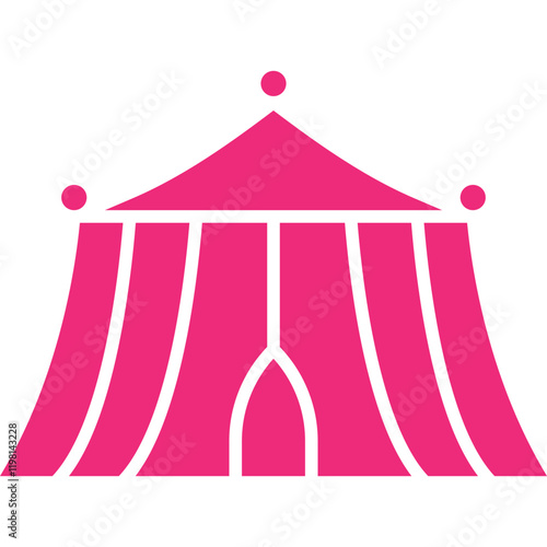 Circus Tent I icon single vector illustration