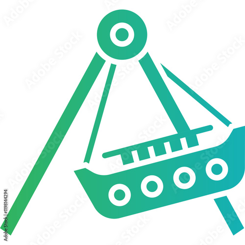 Boat Swing icon single vector illustration
