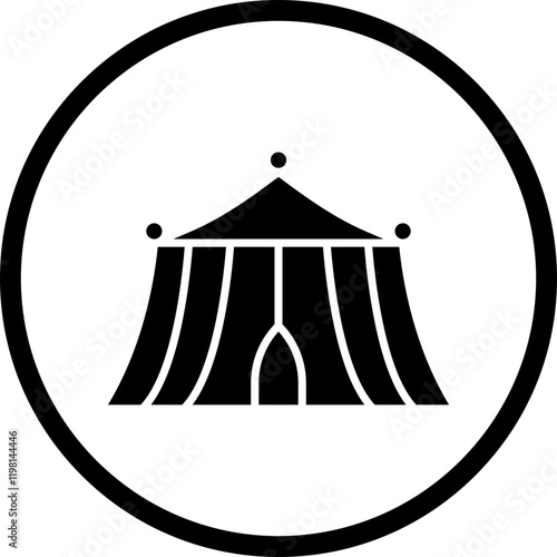 Circus Tent I icon single vector illustration