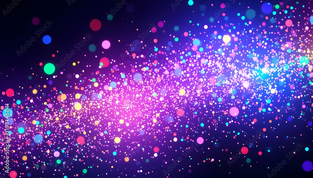 Fototapeta premium Colorful Bokeh Abstract Background Featuring Vibrant Lights in a Multicolored Pattern