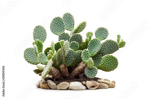 Opuntia Ficus indica or Indian fig is a cactus species widely cultivated in dry agricultural regions globally photo