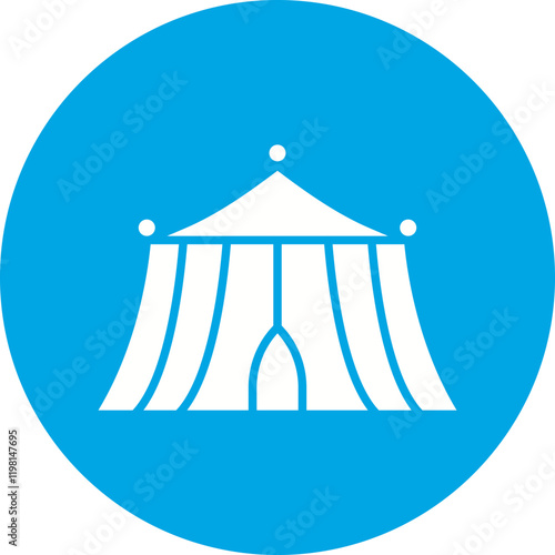 Circus Tent I icon single vector illustration