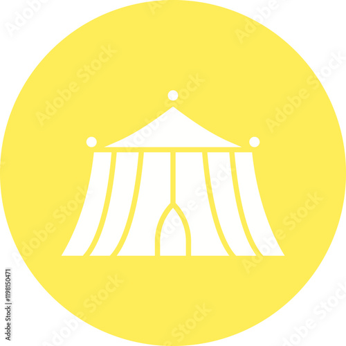 Circus Tent I icon single vector illustration