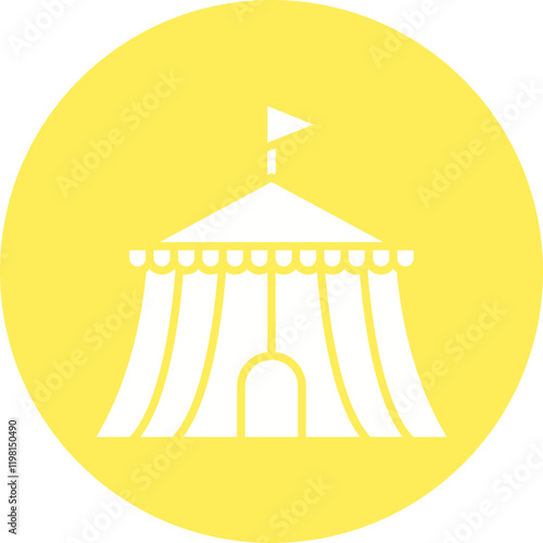 Circus Tent II icon single vector illustration