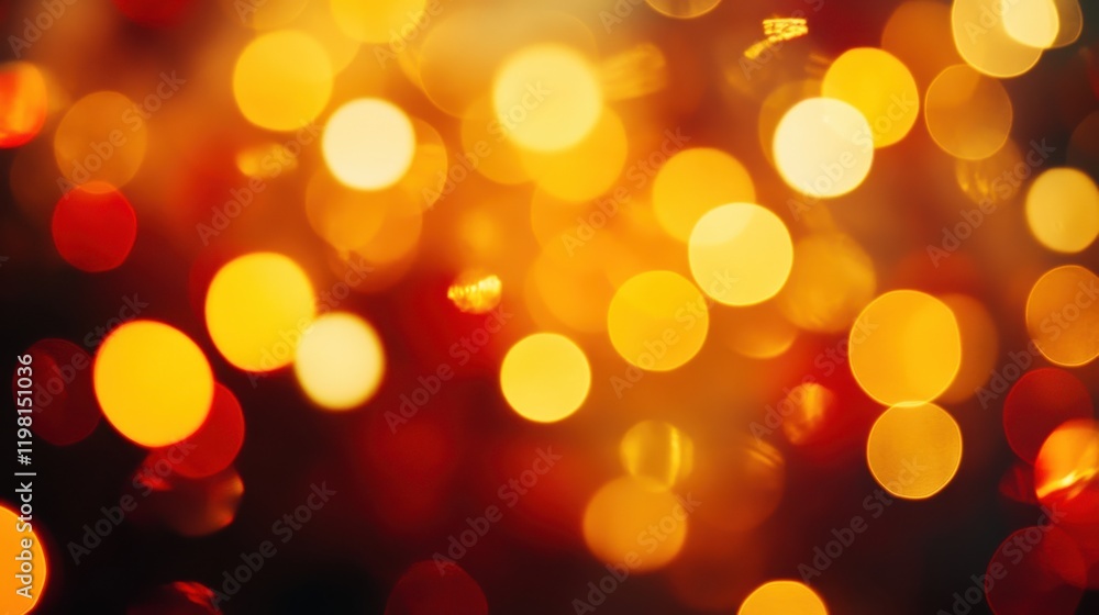 Warm, golden bokeh lights glow brightly. Warm, golden bokeh lights glow brightly.