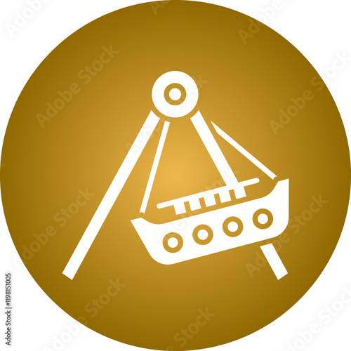 Boat Swing icon single vector illustration