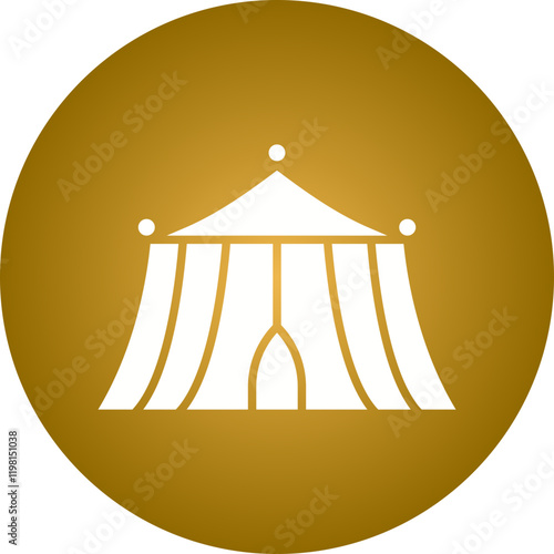 Circus Tent I icon single vector illustration