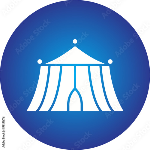 Circus Tent I icon single vector illustration