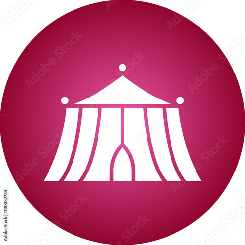 Circus Tent I icon single vector illustration