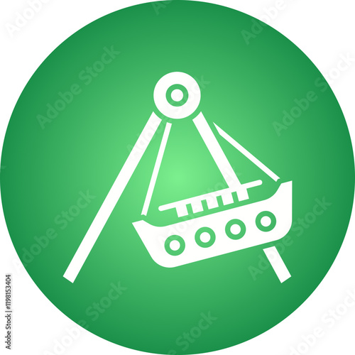 Boat Swing icon single vector illustration