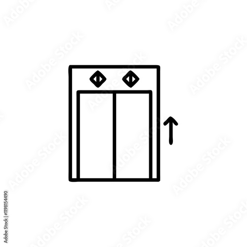 elevator icon on transparent background
