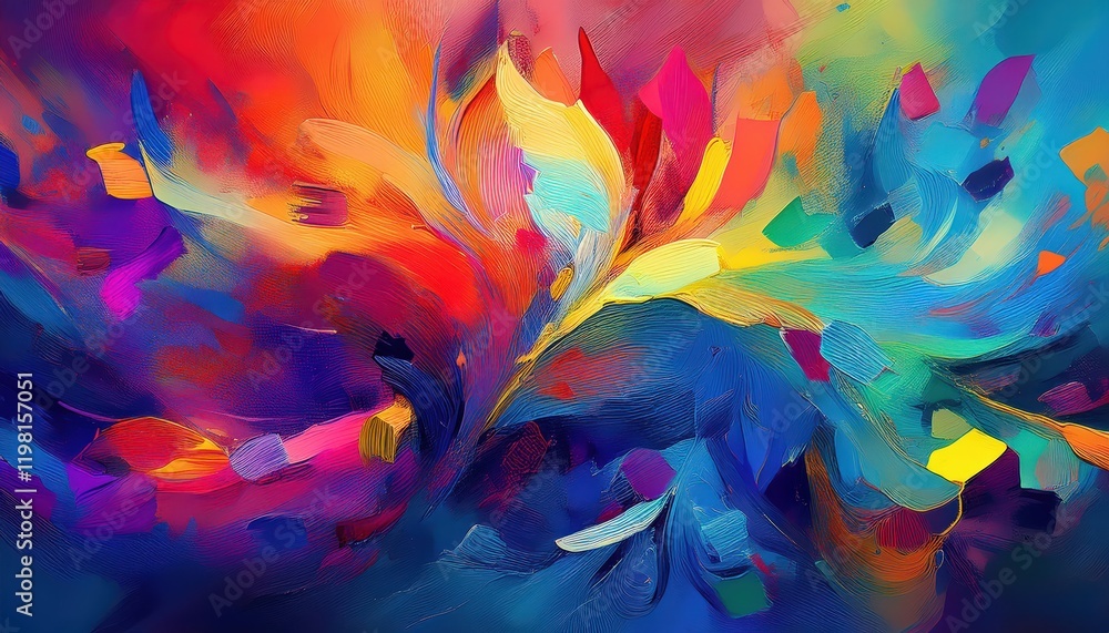 Vibrant Abstract Color Study A Swirl of Blues and Reds, Exploring Textural Depth and Emotional Intensity Vibrant Abstract Color Study A Swirl of Blues and Reds, Exploring Textural Depth and Emotional Intensity