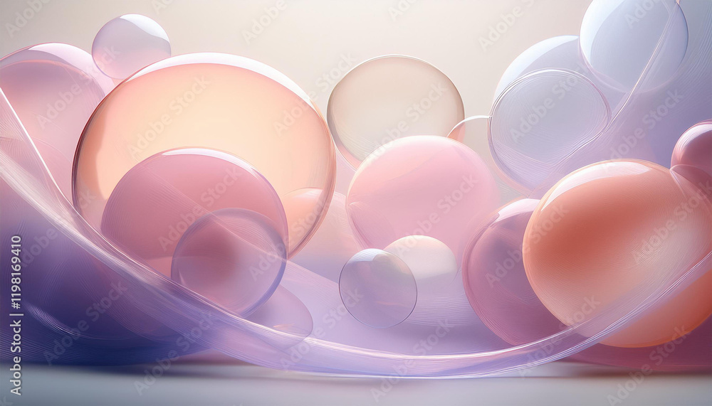 sophisticated translucent shapes in pastel tones of lavender and peach floating in light offering a delicate and serene abstract visual sophisticated translucent shapes in pastel tones of lavender and peach floating in light offering a delicate and serene abstract visual