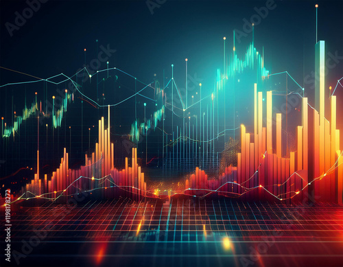 stock market forex tranding graph photo