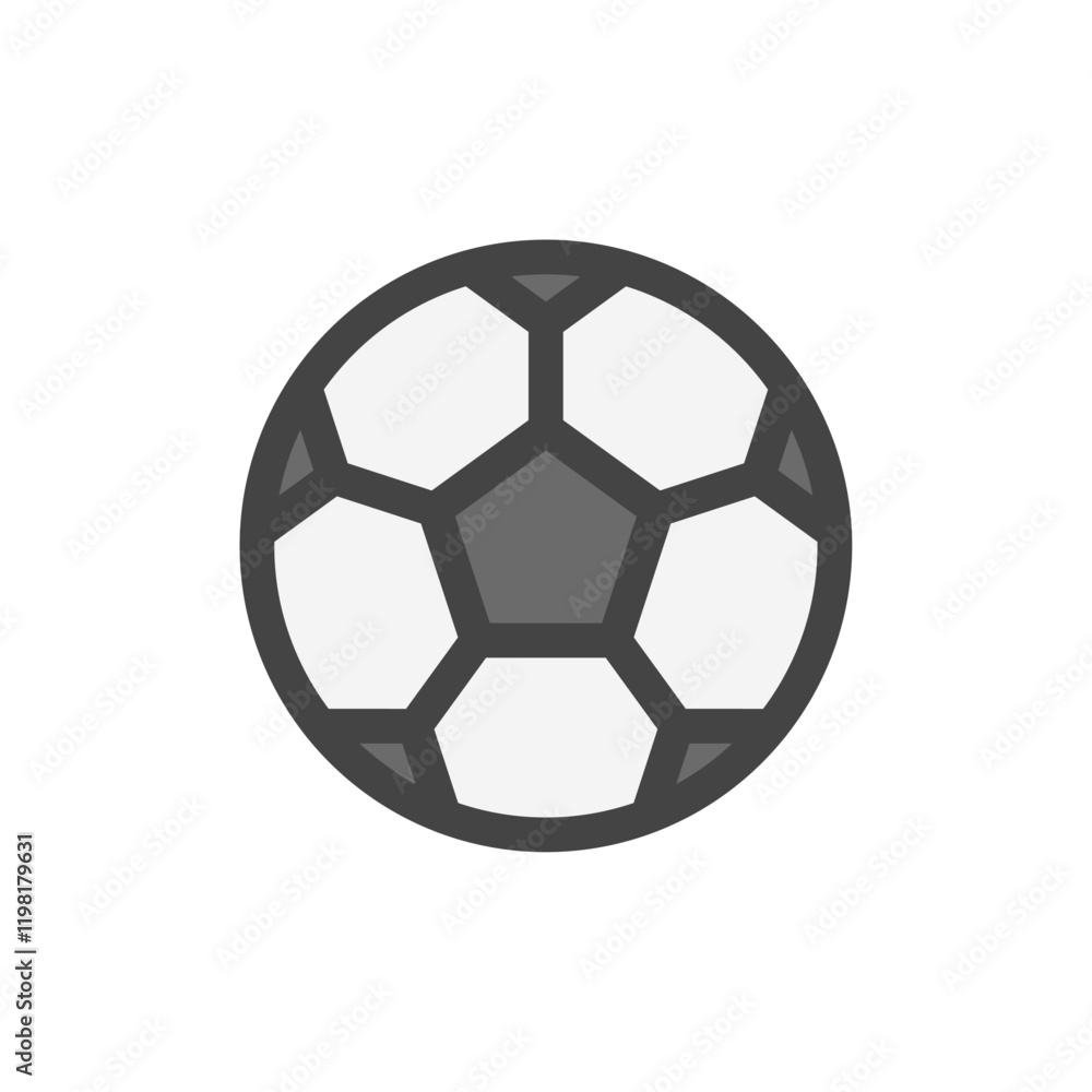 Fototapeta premium カラースポーツ関連の単品アイコン サッカーボール