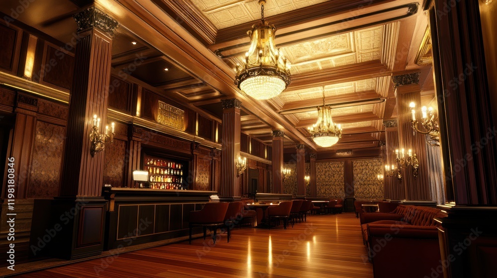 Fototapeta premium Grand Luxurious Hotel Lobby Interior Design