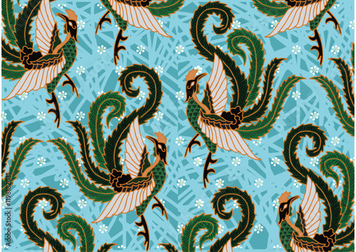 
Indonesian Batik, Very Beautiful Bird Motif